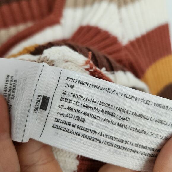 Hollister Bell Sleeve Striped Knit Sweater Top XS Y2K Retro - Picture 4 of 8